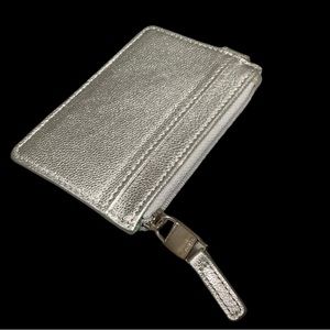 Tiffany Coin Case Metallic Silver card holder 3” x 4.5” (w600)